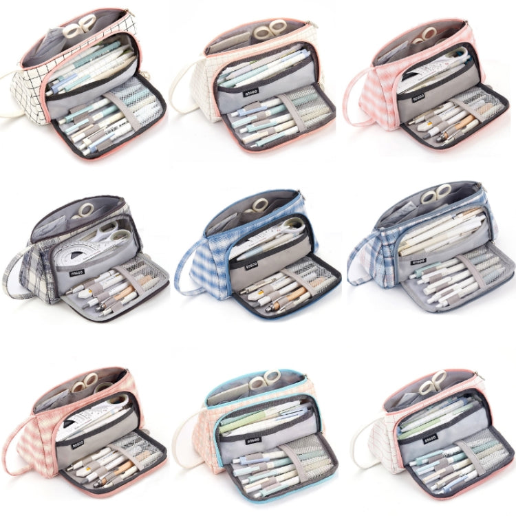 Angoo Large Capacity Pencil Case Cute Canvas Stationery Bag, Color: Black White In The Palm - free shipping - PMC Jewellery - Order now!
