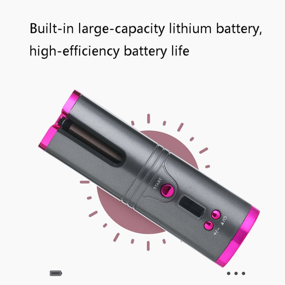 Portable USB Charging Wireless Curler Lazy Automatic Curling Rod(Patented Gray)
