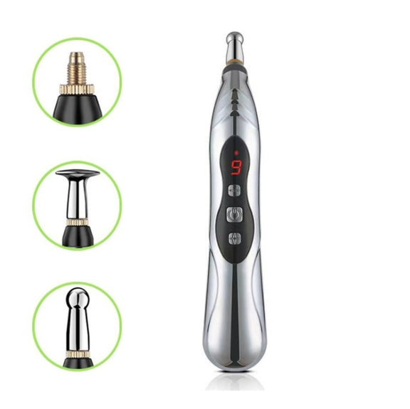 Circulating Energy Automatic Point Finding Meridian Pen Home Pain Electronic Acupuncture Pen Specifications： 3 Head Color Box (Charging Model)