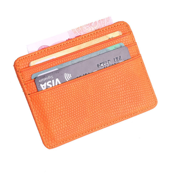 KT1002 RFID Function Lizard Pattern Bank Card Holder PU Business Card Case(Yellow)