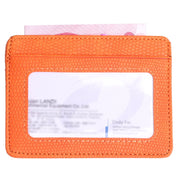 KT1002 RFID Function Lizard Pattern Bank Card Holder PU Business Card Case(Yellow)