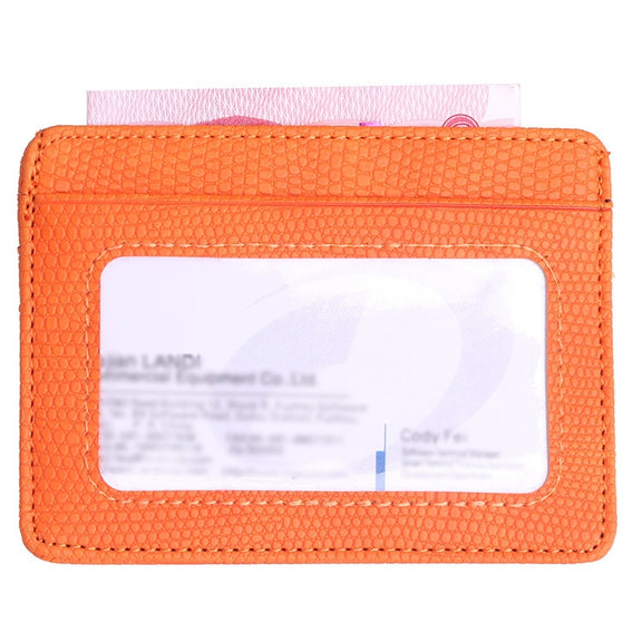 KT1002 RFID Function Lizard Pattern Bank Card Holder PU Business Card Case(Yellow)