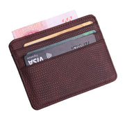 KT1002 RFID Function Lizard Pattern Bank Card Holder PU Business Card Case(Brown)