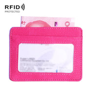 KT1002 RFID Function Lizard Pattern Bank Card Holder PU Business Card Case(Red)