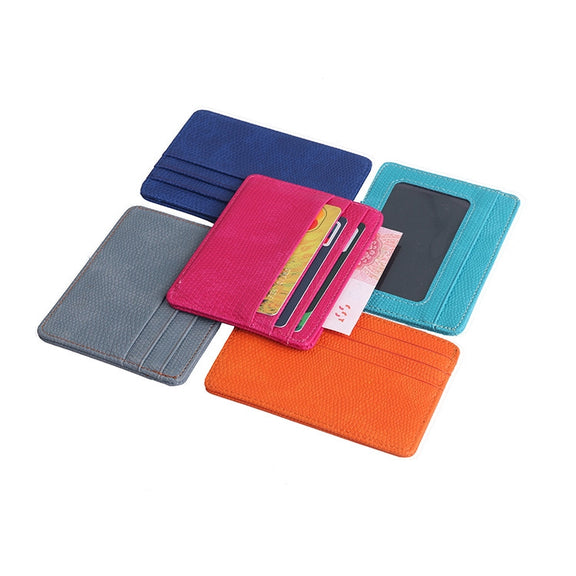 KT1002 RFID Function Lizard Pattern Bank Card Holder PU Business Card Case(Orange)