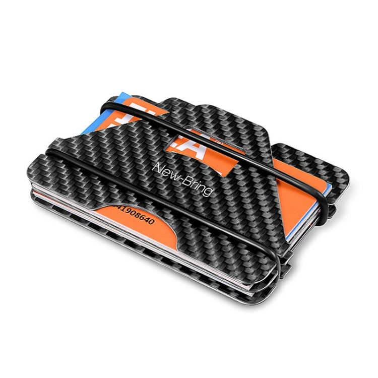 New Bring Metal Card Holder Anti-Demagnetization Anti-Theft Brush Anti-RFID Card Holder Ultra-Thin Card Holder Men Wallet(Carbon Fiber)