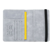RFID Travel Passport Card Bag Elastic Band Protective Case(Gray)