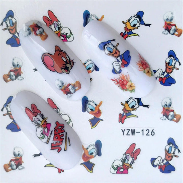 10 PCS Summer Colorful Nail Sticker Water Transfer Nail Decorations(YZW-126) - Nail Stickers by PMC TechLife | Online Shopping South Africa | PMC TechLife