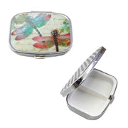 2 PCS Y10336 Two-Compartment Metal Portable Pill Box(Cactus)