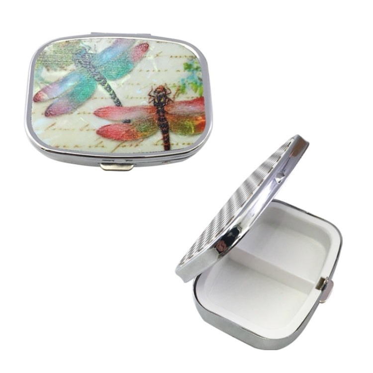 2 PCS Y10336 Two-Compartment Metal Portable Pill Box(Cactus)