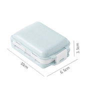 6 PCS C1617 Portable Dispensing Sealed Pill Box Wheat Straw Large-capacity Storage Box(Pink)