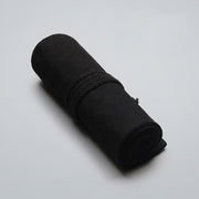 48  Holes Pure Black Handmade Canvas Roll Pen Bag Large Capacity Boy And Girl Sketch Color Pencil Curtain