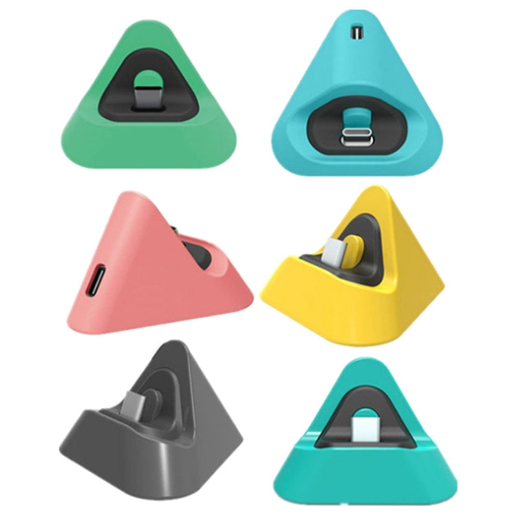 2 PCS DOBE TNS-19062 Host Charging Bottom Portable Triangle Game Console Charger For Switch / Lite(Yellow) - Charger & Power by DOBE | Online Shopping South Africa | PMC Jewellery | Buy Now Pay Later Mobicred
