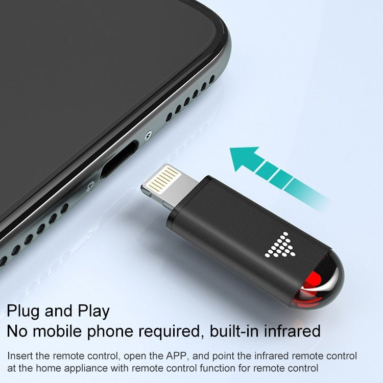 R09 Mobile Phone Intelligent Remote Control Infrared Mobile Phone Remote Control, Interface: 8 Pin (Black) - Phone Remote Control by PMC TechLife | Online Shopping South Africa | PMC TechLife | Buy Now Pay Later Mobicred