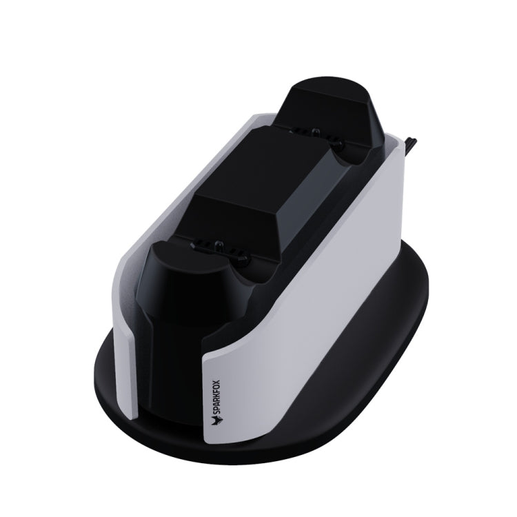 SPARKFOX W20P508 Dual Charger With Contacts Wireless Handle Charger For PS5, Style: Charger+Data Cable - Charger & Power by SPARKFOX | Online Shopping South Africa | PMC Jewellery | Buy Now Pay Later Mobicred
