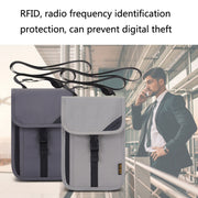 1062 Travel Passport Bag RFID Multi-Function Document Holder Hanging Neck Ticket Protective Case(Gray)