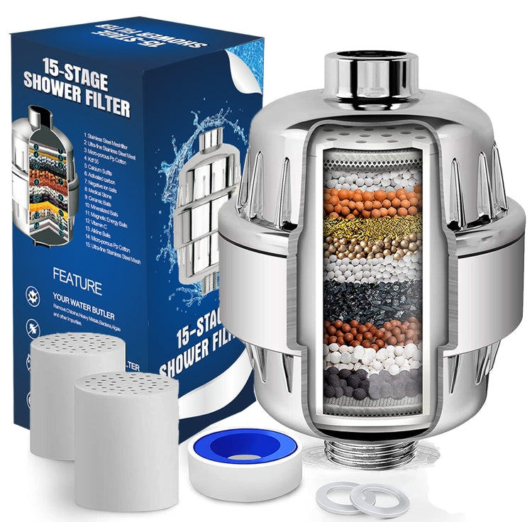 15 Layers Shower Water Purifier Shower Filter - Toilet Accessories by PMC TechLife | Online Shopping South Africa | PMC TechLife