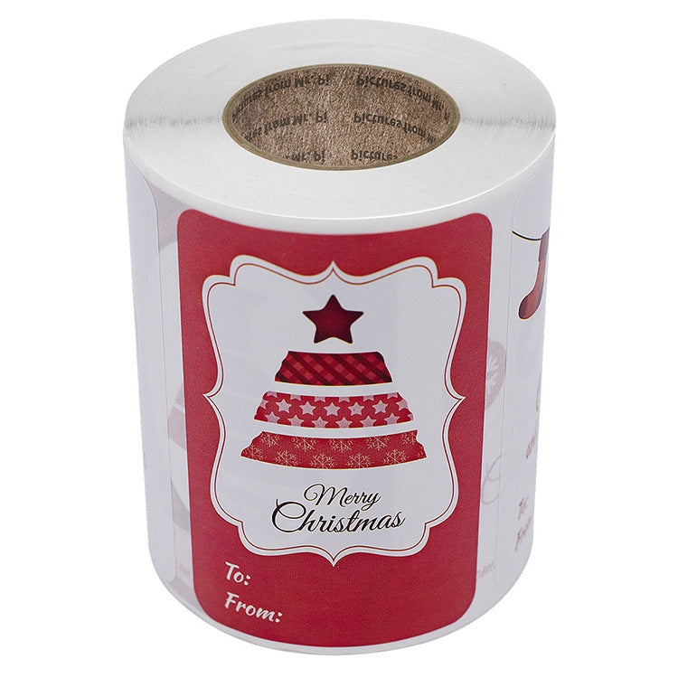 LG-Q090904-50/75 Red Christmas Elk Sticker Self Adhesive Gift Label, Size: 50x76mm(Red) - Stickers by PMC TechLife | Online Shopping South Africa | PMC TechLife