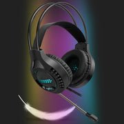 Smailwolf AK3 Headset Game Headphones Wired Luminous Desktop Computer Headset, Style: 3.5mm Double Plug