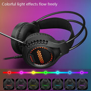 Smailwolf AK3 Headset Game Headphones Wired Luminous Desktop Computer Headset, Style: 3.5mm Double Plug