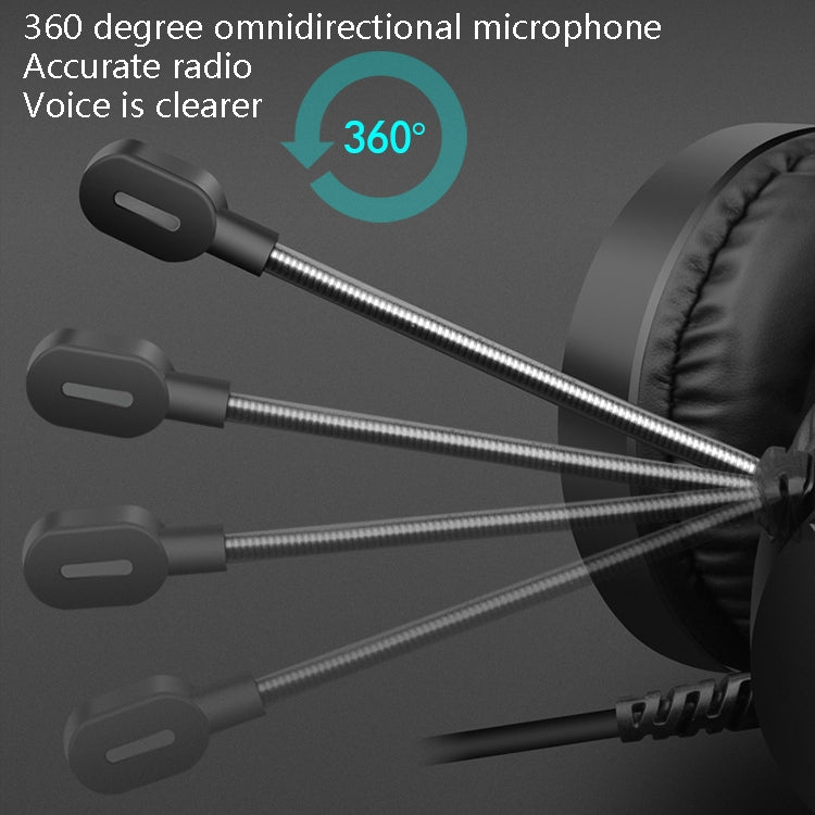 Smailwolf AK3 Headset Game Headphones Wired Luminous Desktop Computer Headset, Style: 3.5mm Double Plug