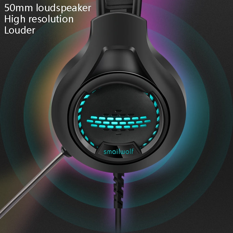 Smailwolf AK3 Headset Game Headphones Wired Luminous Desktop Computer Headset, Style: USB Single-plug - Multimedia Headset by PMC TechLife | Online Shopping South Africa | PMC TechLife