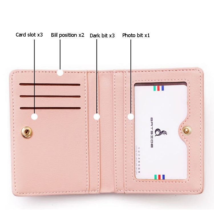 BATSIOE Short Type Ladies Wallet Small Fresh Two-Fold Student Bag Simple Multi-Card Coin Purse(Green) - free shipping - PMC Jewellery - Order now!