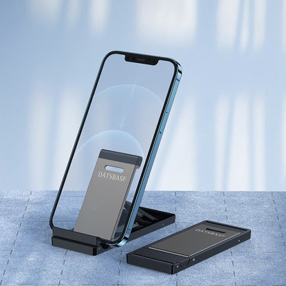 Oatsbasf 03637 Aluminum Alloy Mobile Phone Bracket Desktop Folding Portable Metal Rack(Black) - free shipping - PMC Jewellery - Order now!
