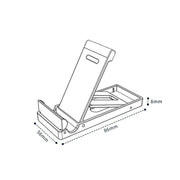 Oatsbasf 03637 Aluminum Alloy Mobile Phone Bracket Desktop Folding Portable Metal Rack(Black)