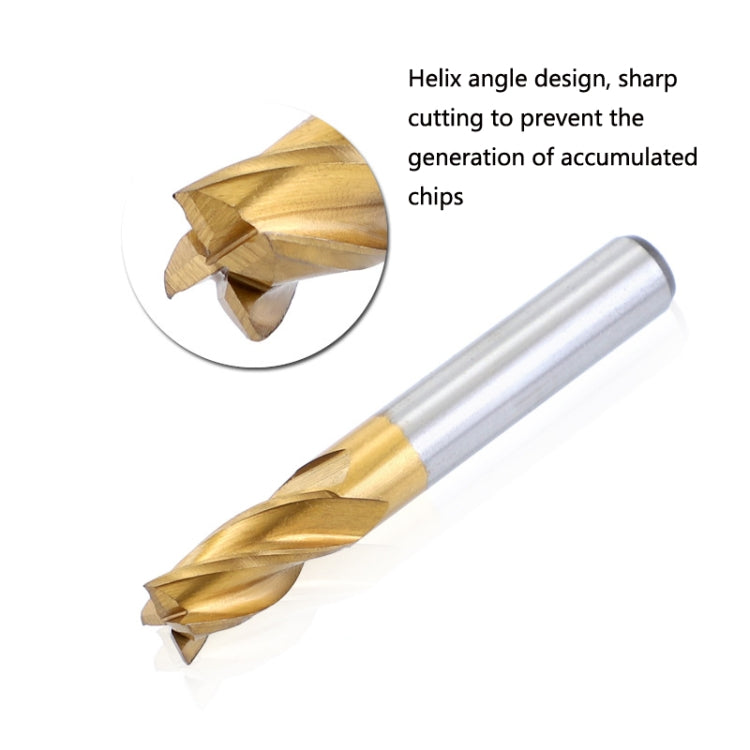 7 PCS/Set High-Speed Steel And Aluminum End Face Milling Cutter With Straight Shank Titanium-Plated Milling Cutter - Others by PMC TechLife | Online Shopping South Africa | PMC TechLife