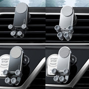 Oatsbasf Car Gravity Metal Bracket Scalable and Stable Mobile Phone Bracket Folding Screen Mobile Phone Exclusive Car Bracket(Paste Black)