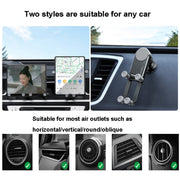 Oatsbasf Car Gravity Metal Bracket Scalable and Stable Mobile Phone Bracket Folding Screen Mobile Phone Exclusive Car Bracket(Outlet Silver)