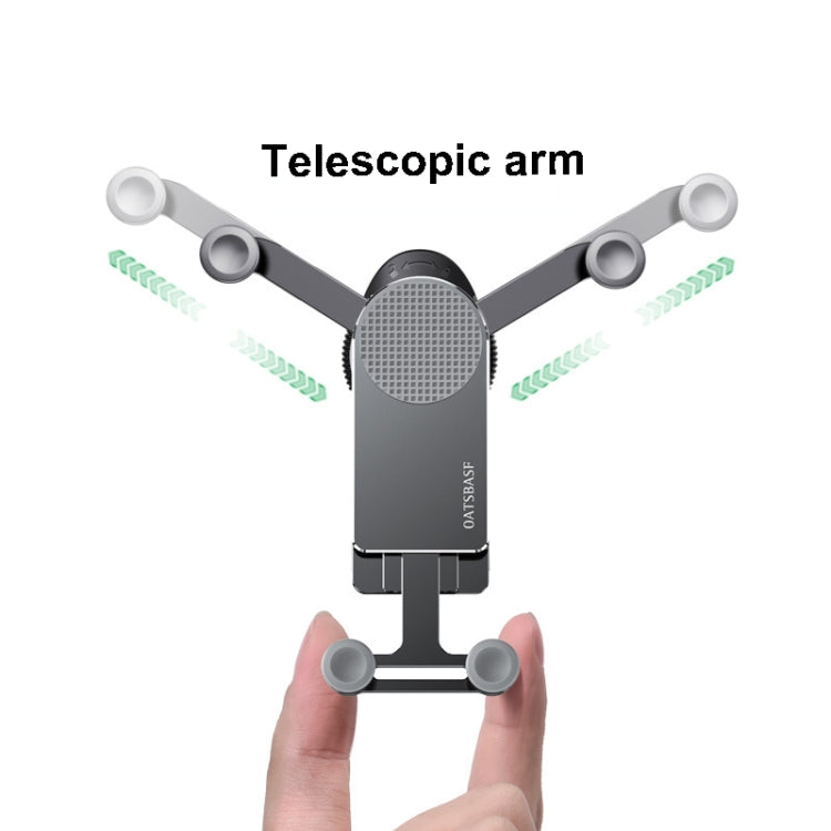 Oatsbasf Car Gravity Metal Bracket Scalable and Stable Mobile Phone Bracket Folding Screen Mobile Phone Exclusive Car Bracket(Outlet Black) - Universal Car Holders by Oatsbasf | Online Shopping South Africa | PMC TechLife | Buy Now Pay Later Mobicred