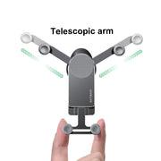 Oatsbasf Car Gravity Metal Bracket Scalable and Stable Mobile Phone Bracket Folding Screen Mobile Phone Exclusive Car Bracket(Outlet Silver)