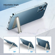 Oatsbasf 03654 Mini Mobile Phone Holder Back Sticker Portable Folding Desktop Multifunctional Magnetic Stand(Grey)