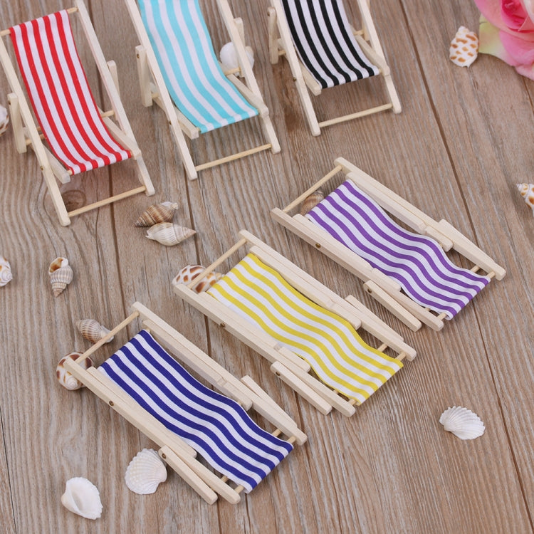 2 PCS 1:12 Beach Lounge Chair Simulation Model Outdoor Beach Scene Shooting Props Can Be Folded(Sky Blue) - Other Props by PMC TechLife | Online Shopping South Africa | PMC TechLife
