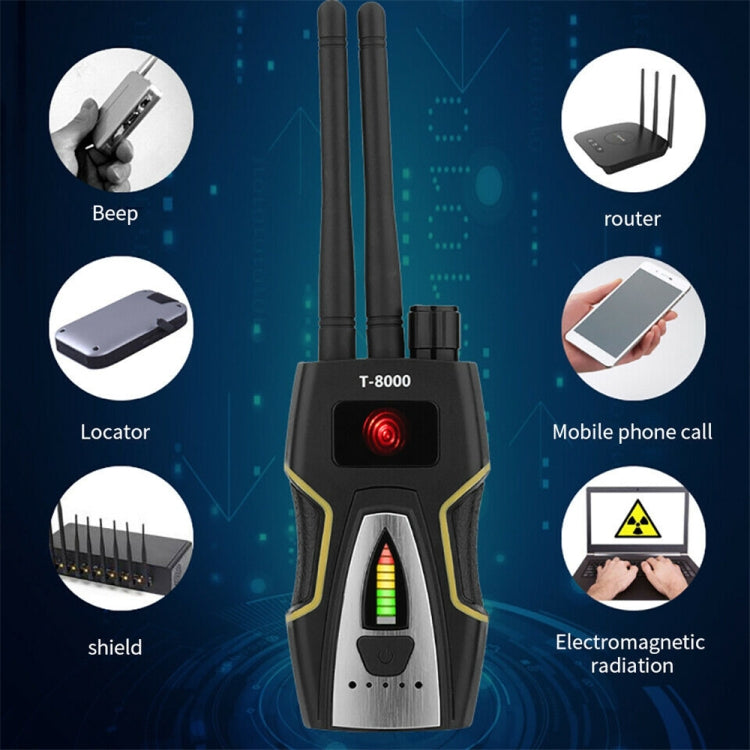 T8000 Wireless Signal Detector GPS Defense Location Finding Camera Anti-Candid Anti-Tracking Detection Instrument - WiFi Signal Detector by PMC TechLife | Online Shopping South Africa | PMC TechLife