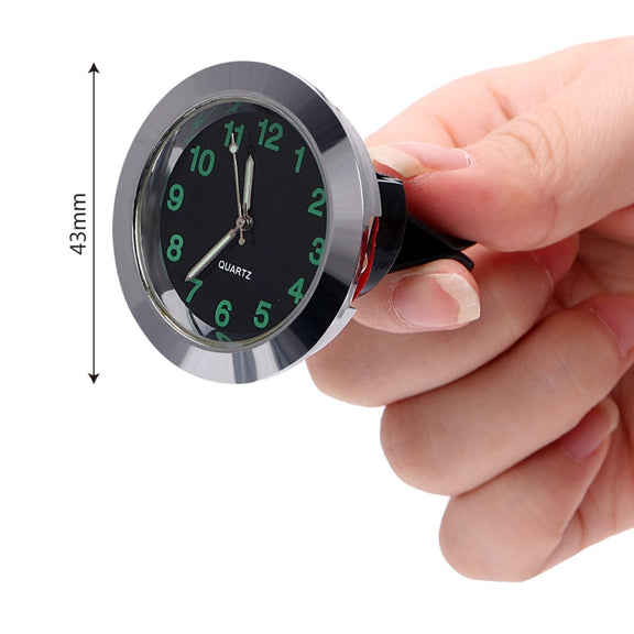 Car Clock Night Light Electronic Clock Car Decoration Quartz(Black Border)
