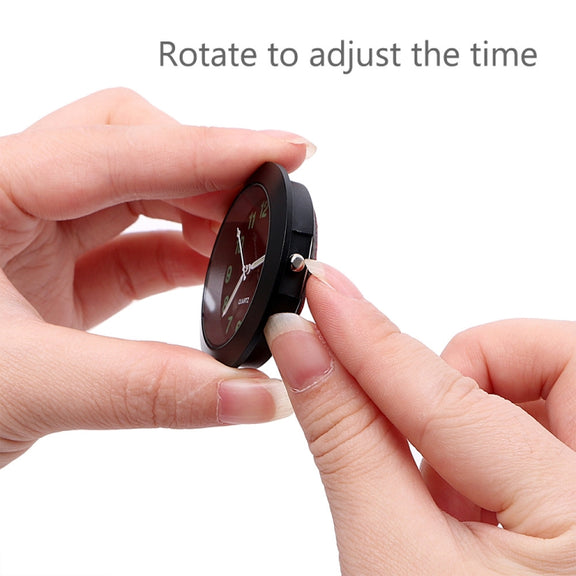 Car Clock Night Light Electronic Clock Car Decoration Quartz(Black Border)