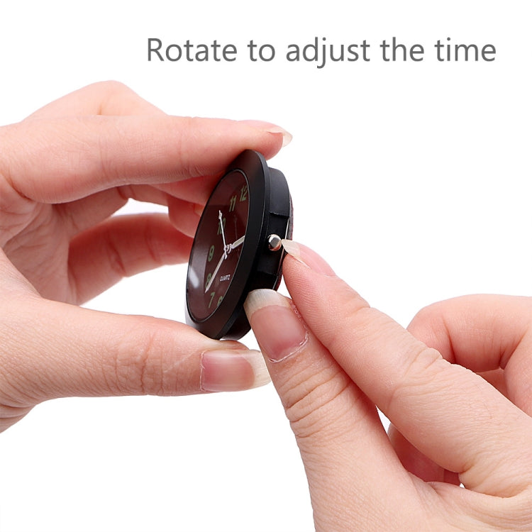 Car Clock Night Light Electronic Clock Car Decoration Quartz(Black Border)