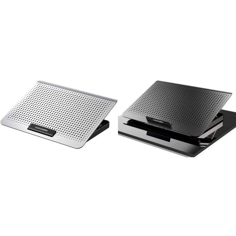 ICE COOREL Laptop Aluminum Alloy Radiator Fan Silent Notebook Cooling Bracket, Colour: Six-Fan Tungsten Gold Black - free shipping - PMC TechLife - Order now!