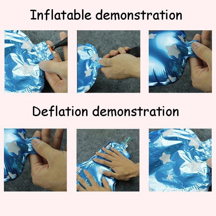 10 PCS Space Aluminum Film Balloon Children Decorate Birthday Party Decoration Balloons,Style: Space Rocket
