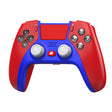 Bluetooth Wireless Six-Axis Programmable Dual-Vibration Gamepad For PS4(Red) - Gamepads by PMC TechLife | Online Shopping South Africa | PMC TechLife