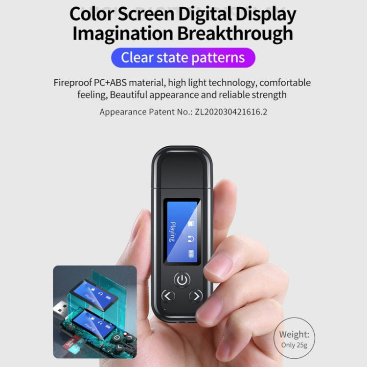 K15Pro With LCD Screen Bluetooth Adapter Audio Receiver Transmitter 3.5mm AUX Car Hands-Free - free shipping - PMC TechLife - Order now!