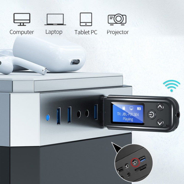 K15Pro With LCD Screen Bluetooth Adapter Audio Receiver Transmitter 3.5mm AUX Car Hands-Free - free shipping - PMC TechLife - Order now!