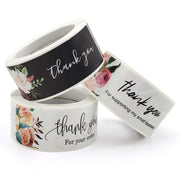 10 PCS Thank You Flower Sticker Gift Wrap Sealing Sticker, Size: 1x3 Inch(A-415)