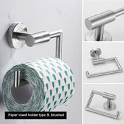 304 Stainless Steel With Grooved Bathroom Pendant Bathroom Shelf,Style: Paper Towel Holder  B