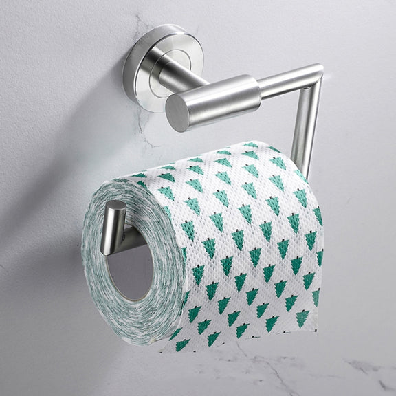 304 Stainless Steel With Grooved Bathroom Pendant Bathroom Shelf,Style: Paper Towel Holder  B