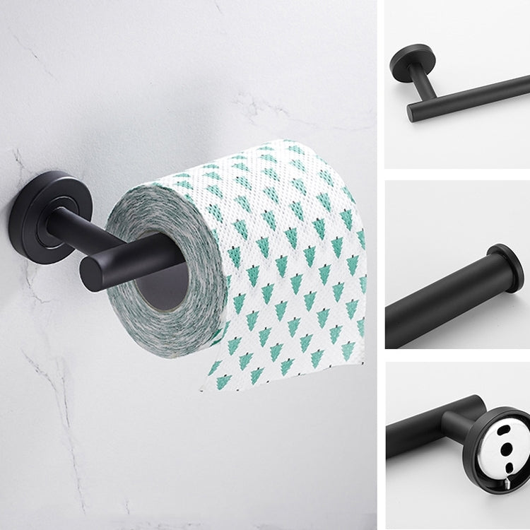 304 Stainless Steel With Grooved Bathroom Pendant Bathroom Shelf,Style: Black Paper Towel HolderA - Shelves by PMC TechLife | Online Shopping South Africa | PMC TechLife