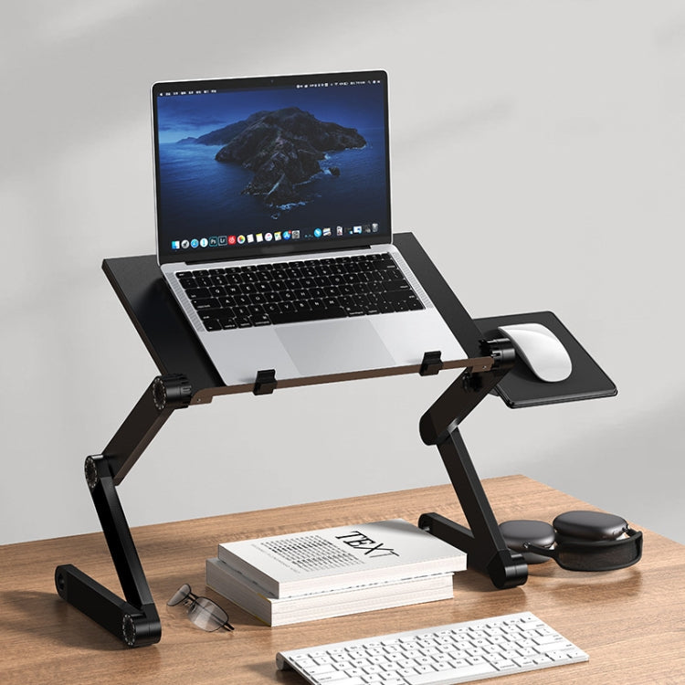 Oatsbasf Folding Computer Desk Laptop Stand Foldable Lifting Heightening Storage Portable Rack,Style: L01 Black - free shipping - PMC TechLife - Order now!